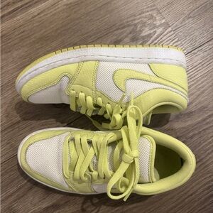 Nike Air Jordan Lime and White Sneakers